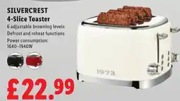 Lidl Silvercrest 4-slice toaster offer