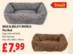 Lidl Max & Mila's World Pet Bed offer