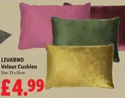 Lidl Livarno Velour Cushion offer