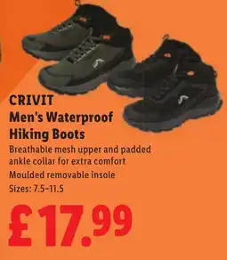 Lidl Crivit men's waterproof hiking boots offer