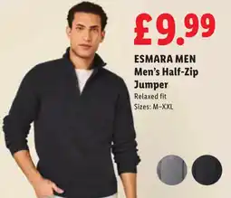 Lidl Esmara Men Men's Half-Zip Jumper offer