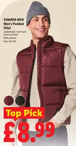 Lidl Es mara men's padded gilet offer