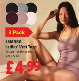 Lidl Esmara Ladies' Vest Tops offer