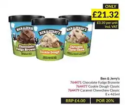 Musgrave MarketPlace Ben & Jerry's Chocolate Fudge Brownie Cookie Dough Classic Caramel Chewchew Classic offer