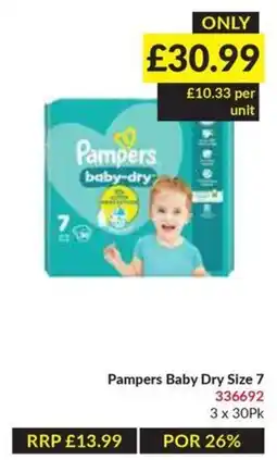 Musgrave MarketPlace Pampers baby dry size 7 offer