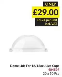 Musgrave MarketPlace Dome Lids For 12/16oz Juice Cups offer