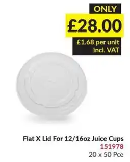 Musgrave MarketPlace Flat X Lid For 12/16oz Juice Cups offer