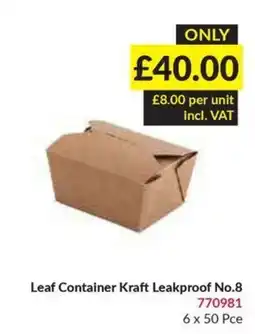 Musgrave MarketPlace Leaf Container Kraft Leakproof No.8 offer
