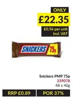 Musgrave MarketPlace Snickers PMP 75p offer