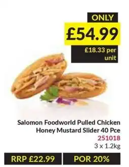 Musgrave MarketPlace Salomon Foodworld Pulled Chicken Honey Mustard Slider offer