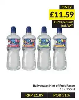Musgrave MarketPlace Ballygowan Hint of Fruit Range offer
