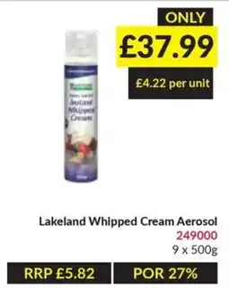 Musgrave MarketPlace Lakeland whipped cream aerosol offer
