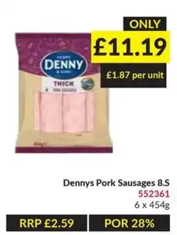 Musgrave MarketPlace Dennys pork sausages offer