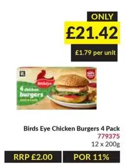 Musgrave MarketPlace Birds Eye Chicken Burgers offer