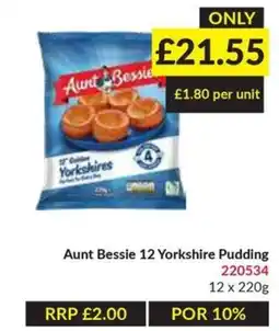 Musgrave MarketPlace Aunt Bessie 12 yorkshire pudding offer