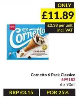 Musgrave MarketPlace Cornetto 6 Pack Classico offer
