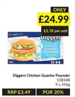 Musgrave MarketPlace Diggers chicken quarter pounder offer