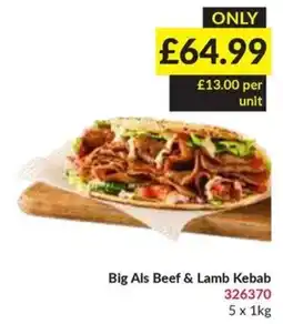 Musgrave MarketPlace Big Als Beef & Lamb Kebab offer