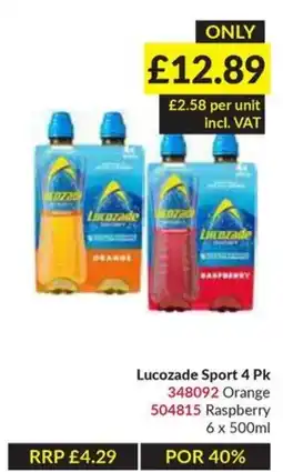 Musgrave MarketPlace Lucozade Sport offer