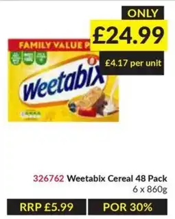 Musgrave MarketPlace Weetabix Cereal offer