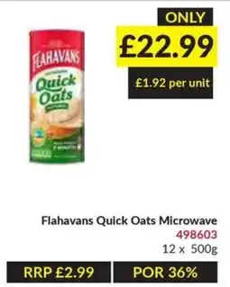 Musgrave MarketPlace Flahavans quick oats microwave offer