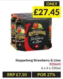 Musgrave MarketPlace Kopparberg strawberry & lime offer
