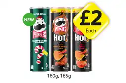 Londis Pringles Santas Secret Flavour, Hot Fried Chicken, Sweet Chilli offer