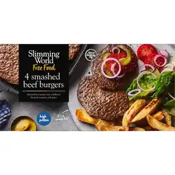 Iceland Slimming World 4 Smashed Beef Burgers 340g offer