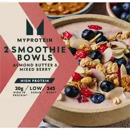 Iceland Myprotein 2 Smoothie Bowls Almond Butter & Mixed Berry 340g offer