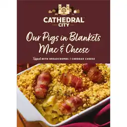 Iceland Cathedral City Our Pigs in Blankets Mac & Cheese 400g offer
