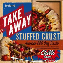Iceland Iceland Take Away Pizza Stuffed Crust American BBQ Beef Sizzler 490g offer