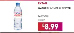 Bestway Evian natural mineral water offer