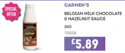 Bestway Carmen's belgian milk chocolate & hazelnut sauce offer