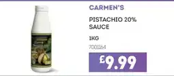 Bestway Carmen's pistachio sauce offer