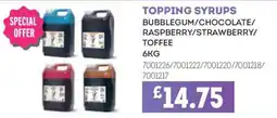 Bestway Topping Syrups offer