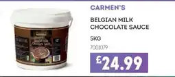 Bestway Carmen's belgian milk chocolate sauce offer