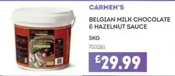 Bestway Carmen's belgian milk chocolate & hazelnut sauce offer