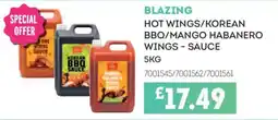 Bestway Blazing hot wings/korean bbq/mango habanero wings - sauce offer