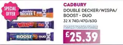 Bestway Cadbury double decker/wispa/boost - duo offer