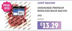 Bestway Just bacon uns smoked premium rindless back bacon offer