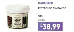 Bestway Carmen's pistachio sauce offer