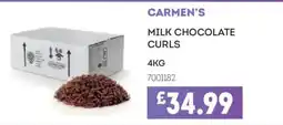 Bestway Carmen's milk chocolate curls offer