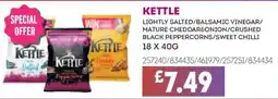 Bestway Kettle lightly salted/balsamic vinegar/mature cheddar/onion/crushed black peppercorns/sweet chilli offer