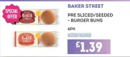 Bestway Baker Street pre sliced/seeded burger buns offer
