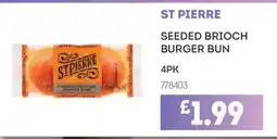 Bestway St pierre seeded brioche burger bun offer
