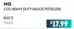 Bestway Mg 2 oz heavy duty sauce pot&lids offer