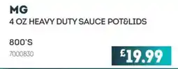 Bestway Mg 4 oz heavy duty sauce pot & lids offer