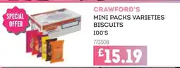 Bestway Crawford's mini packs varieties biscuits offer