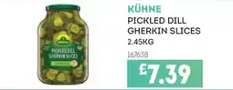 Bestway Kühne pickled dill gherkin slices offer