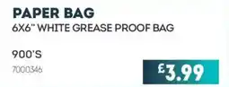Bestway Paper bag white grease proof bag offer